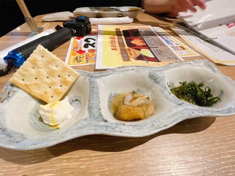 島豆腐のラテ・グルクン南蛮漬け・生ひじき